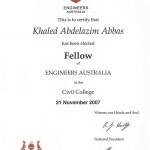 Fellow Member Institute of Engineers Australia FIEAust